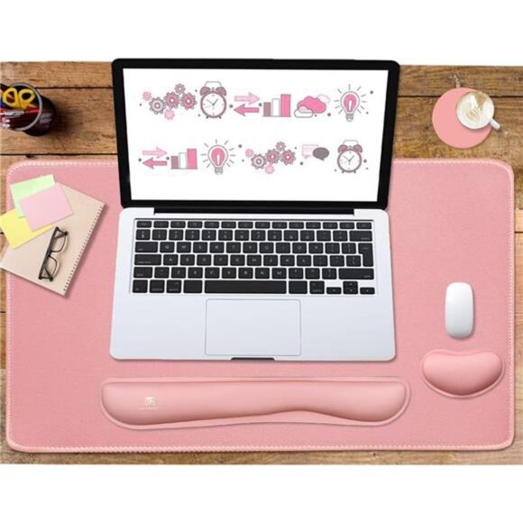 4-in-1 Large Mouse Pad, Keyboard Wrist Rest Pad & Wrist Support Mousepad Set - Picture 6 of 8